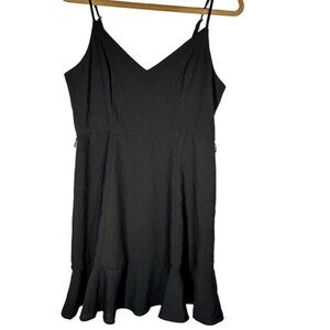 New ModCloth black ruffle hem sun dress size women’s 12